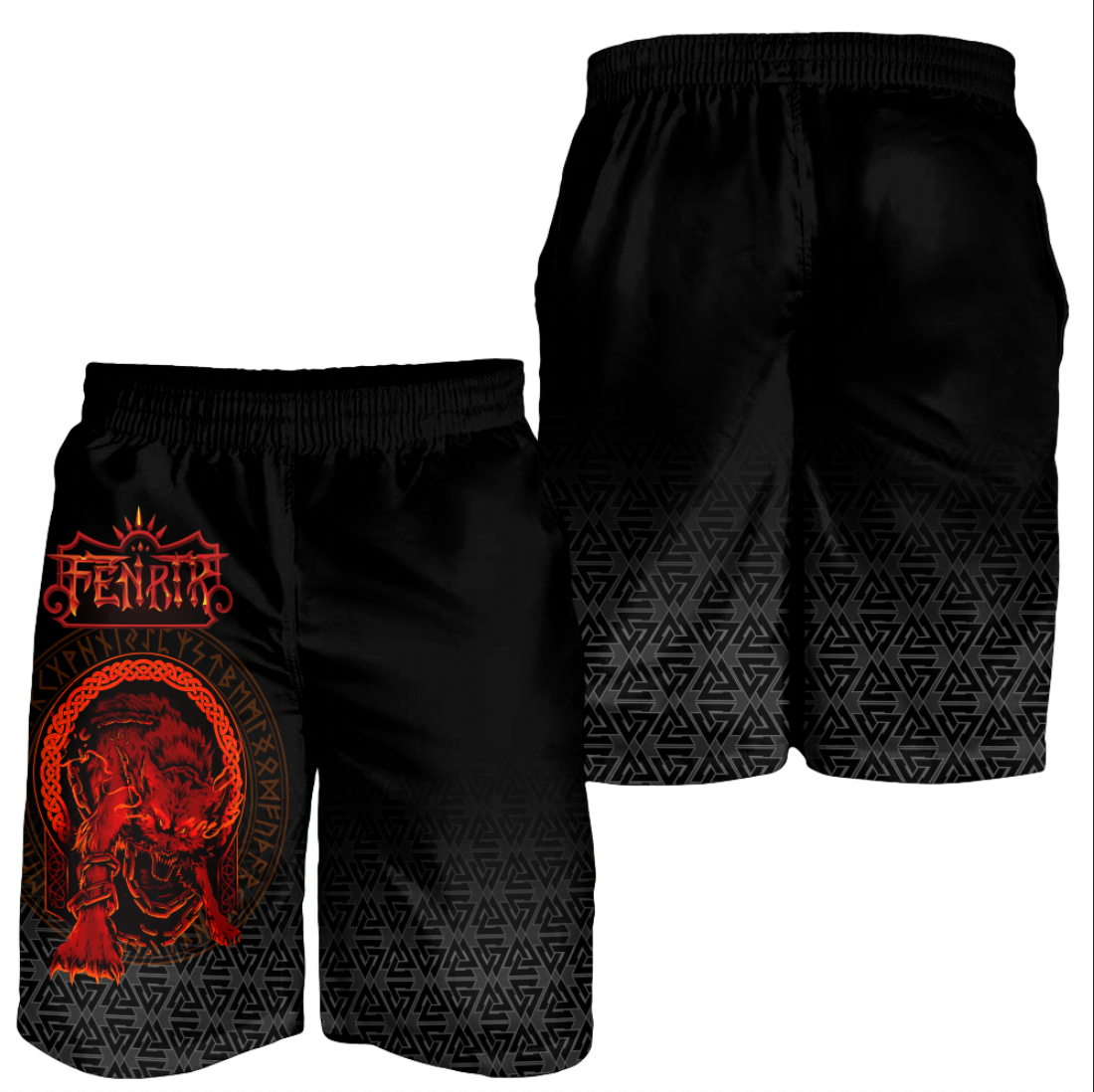 Viking Men's Shorts - Fenrir Norse 3D RLT12