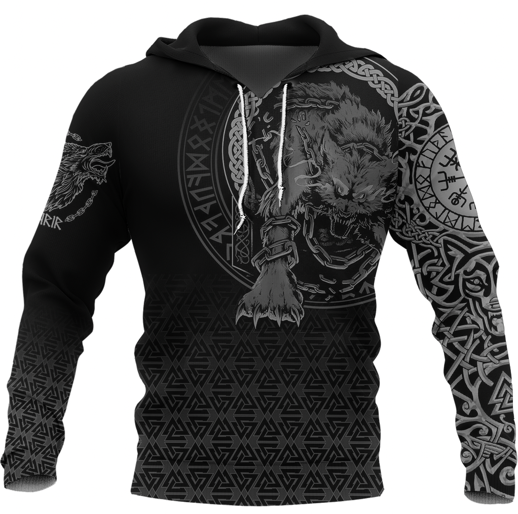 Viking Clothing Viking Fenrir Norse 3D Tattoo Hoodie RLT12