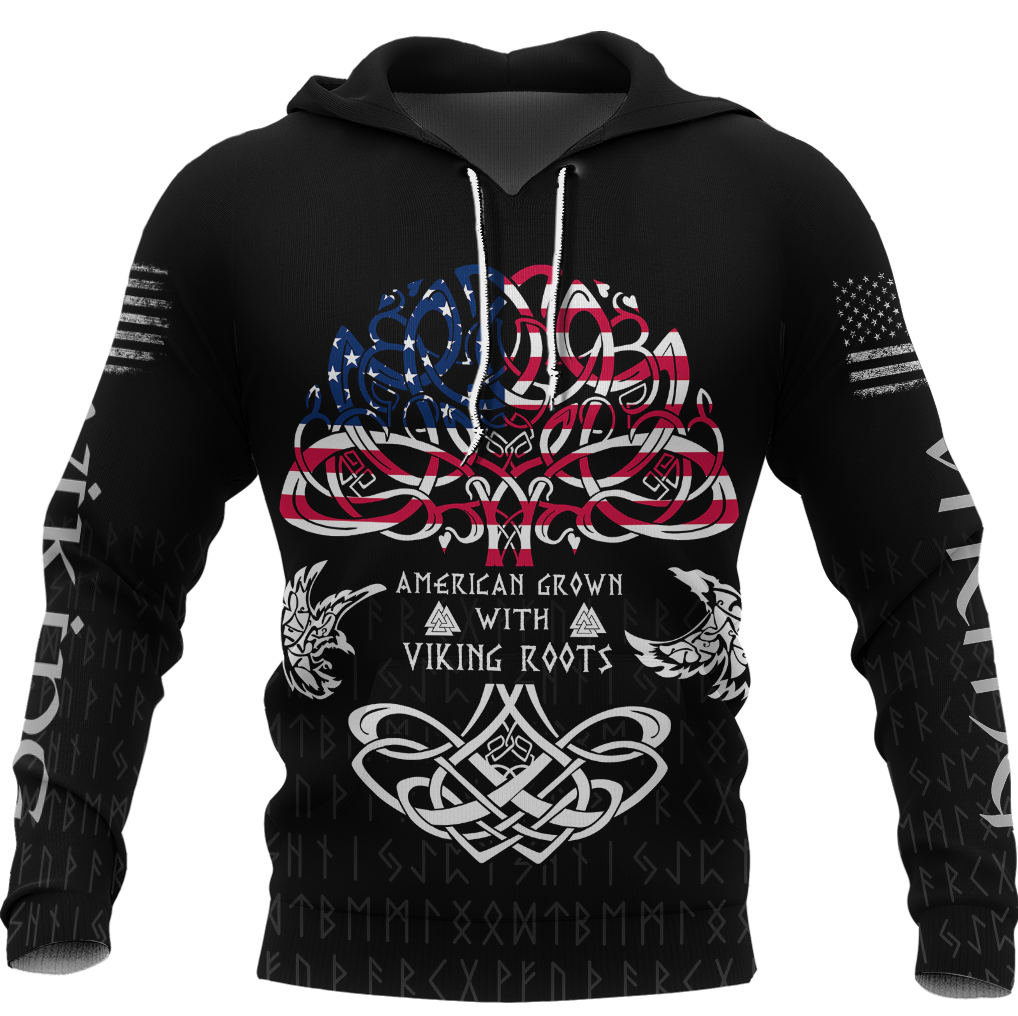Viking Clothing Viking American By Blood Hoodie RLT12