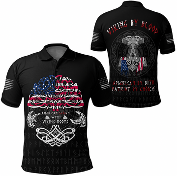 Viking Clothing Viking American By Blood Polo Shirt RLT12