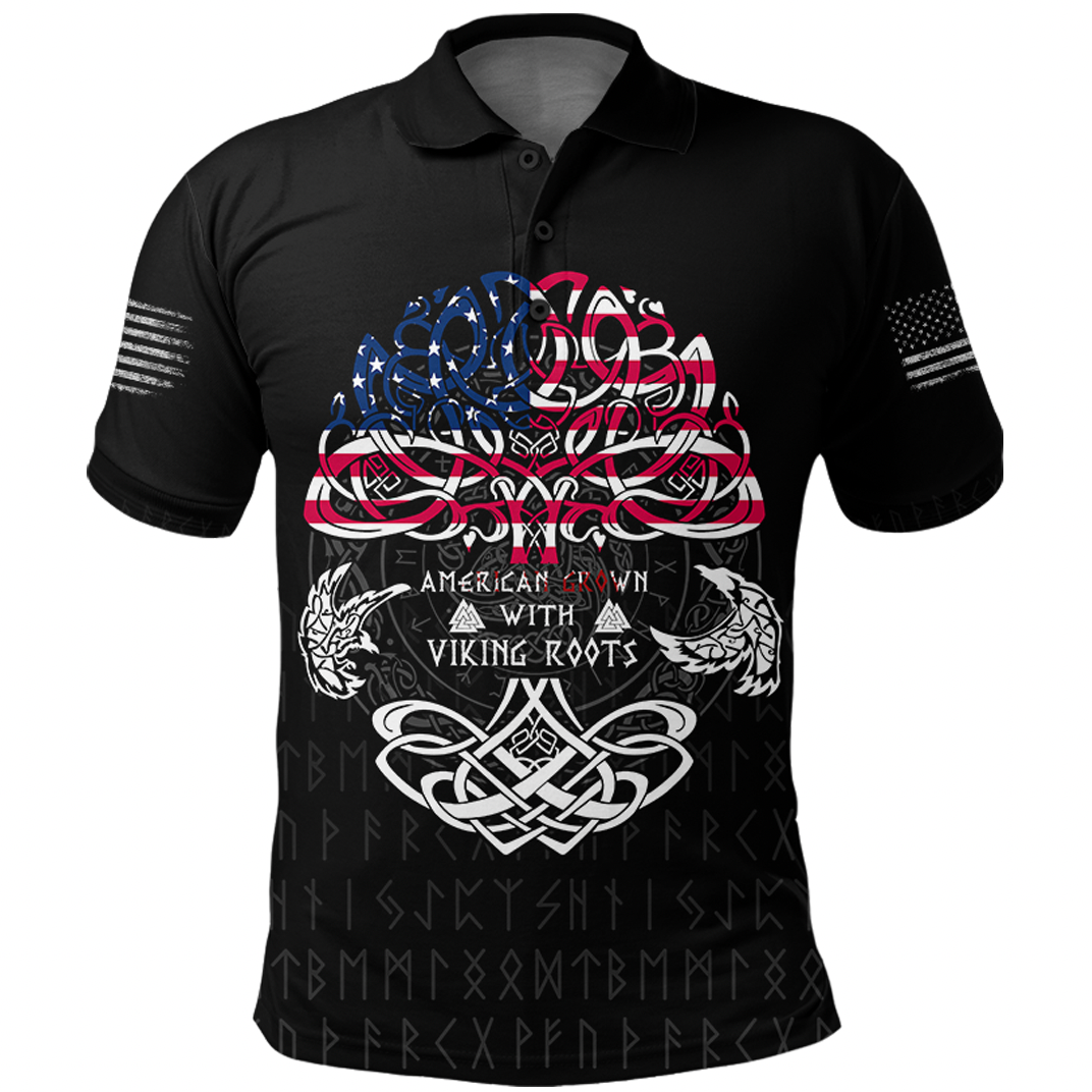 Viking Clothing Viking American By Blood Polo Shirt RLT12