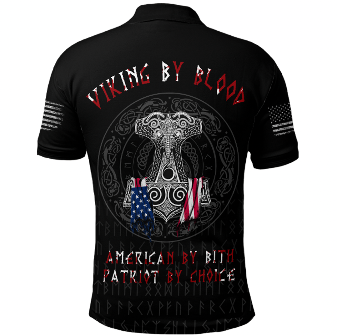 Viking Clothing Viking American By Blood Polo Shirt RLT12