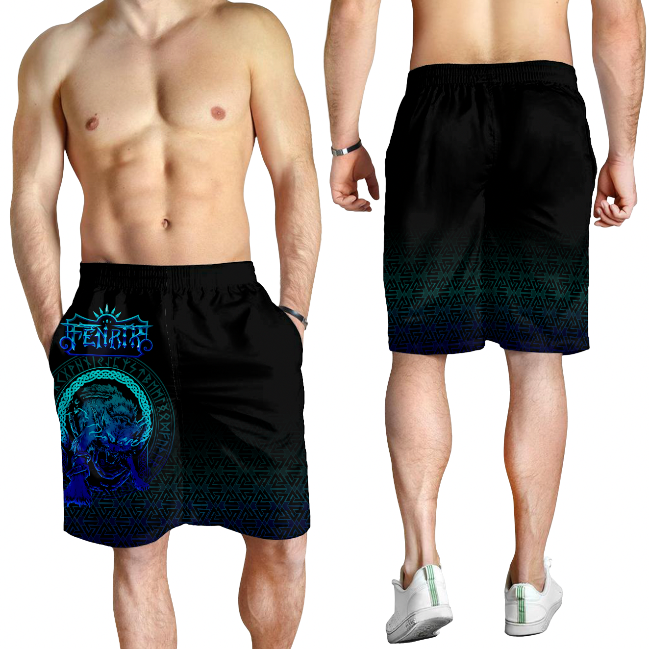 Viking Men's Shorts - Fenrir Norse 3D Special RLT12