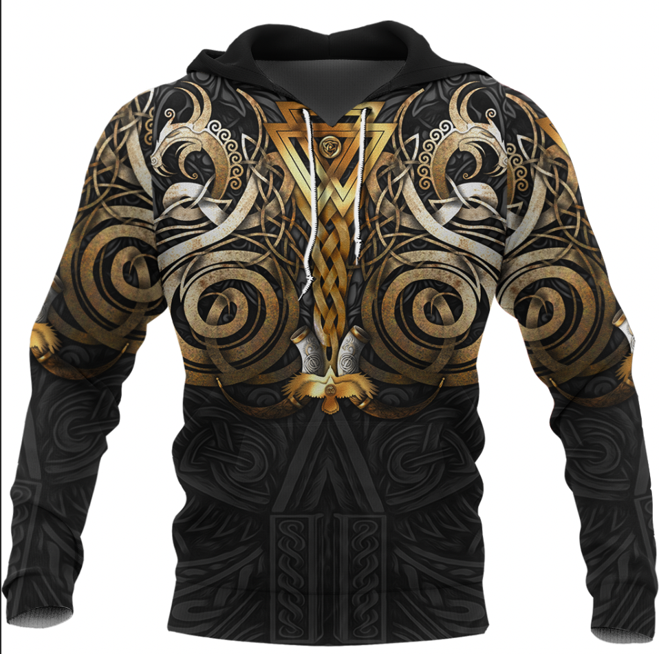 Viking Clothing Viking Valknut Odin Norse Mythology Hoodie RLT12