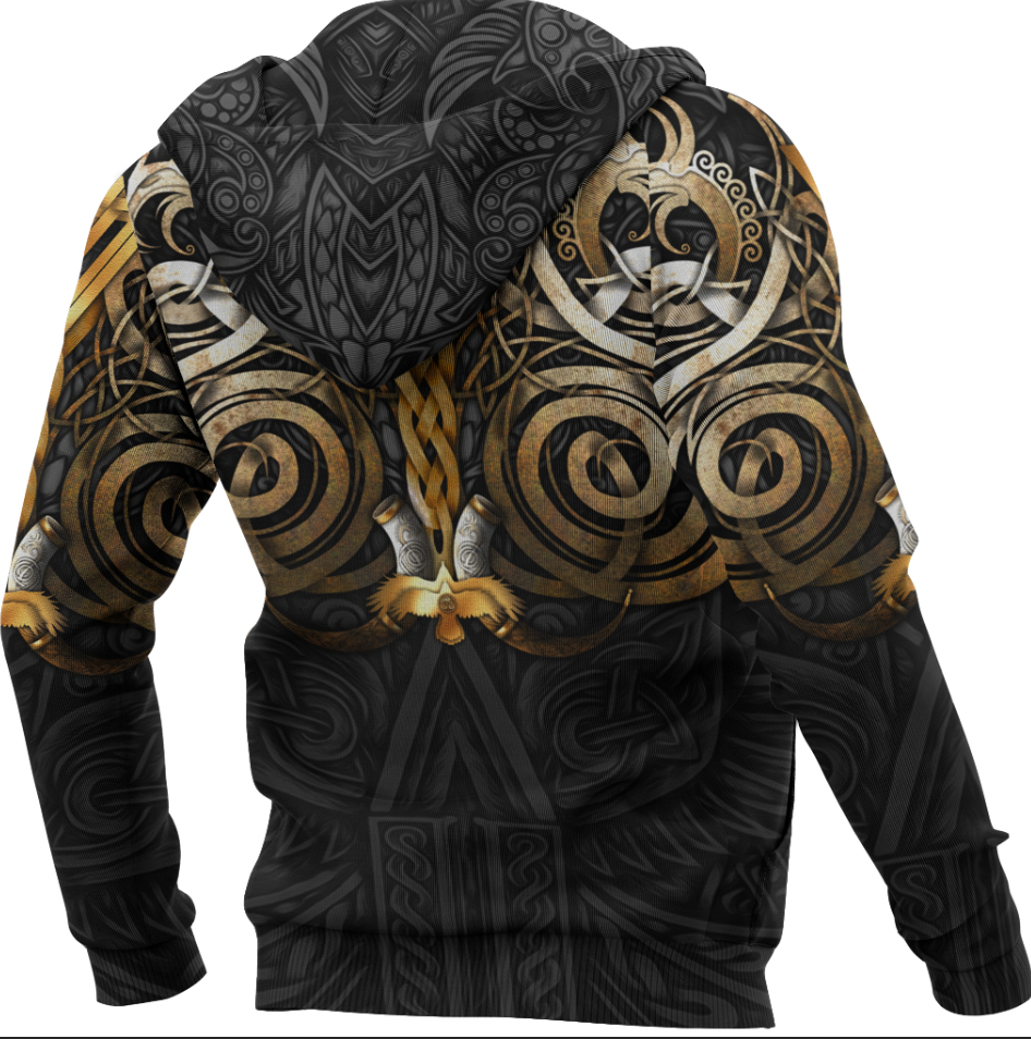 Viking Clothing Viking Valknut Odin Norse Mythology Zip Hoodie RLT12
