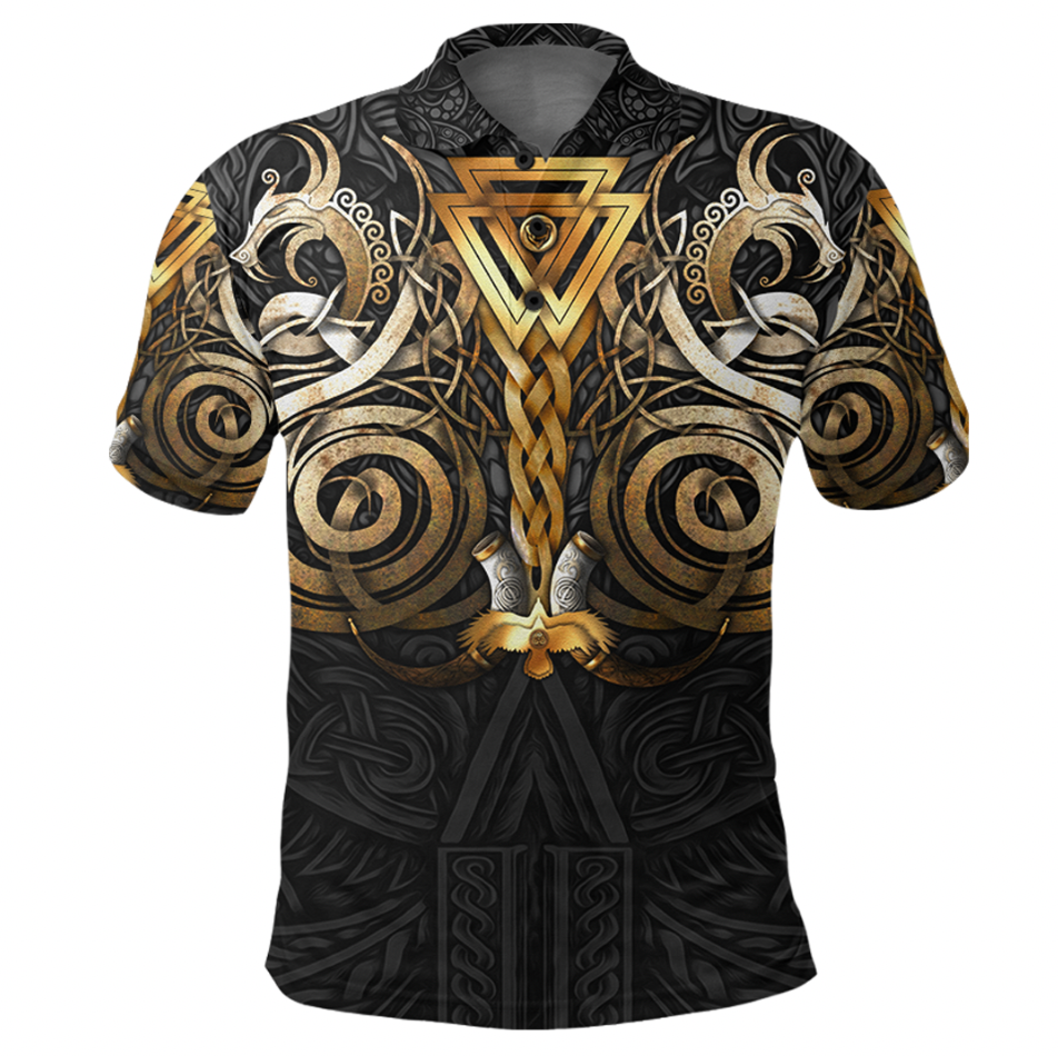 Viking Clothing Viking Valknut Odin Norse Mythology Polo Shirt RLT12