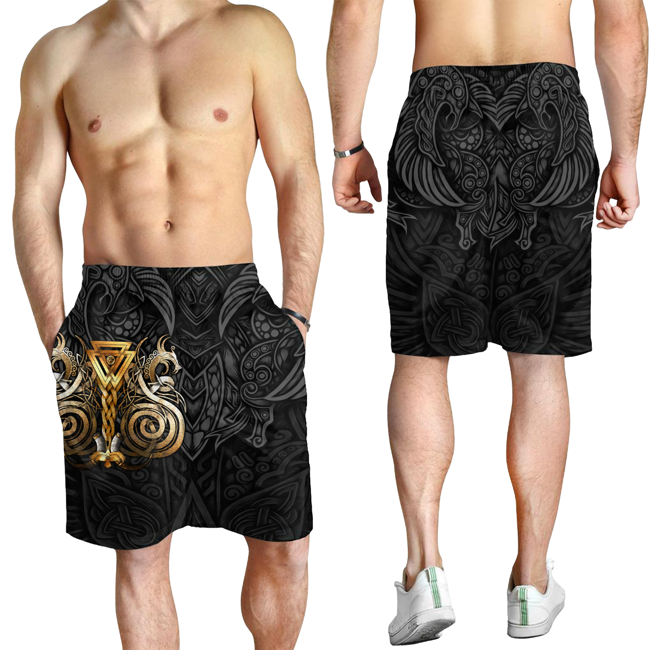 Viking Men's Shorts - Viking Valknut Odin Norse Mythology RLT12