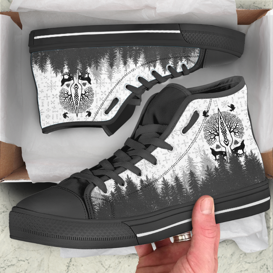 Viking High Top Shoes Viking Spear of Odin Forest RLT12