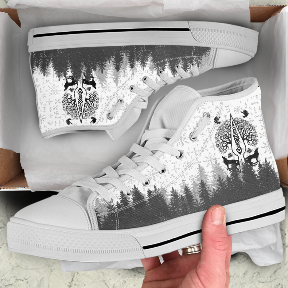 Viking High Top Shoes Viking Spear of Odin Forest RLT12