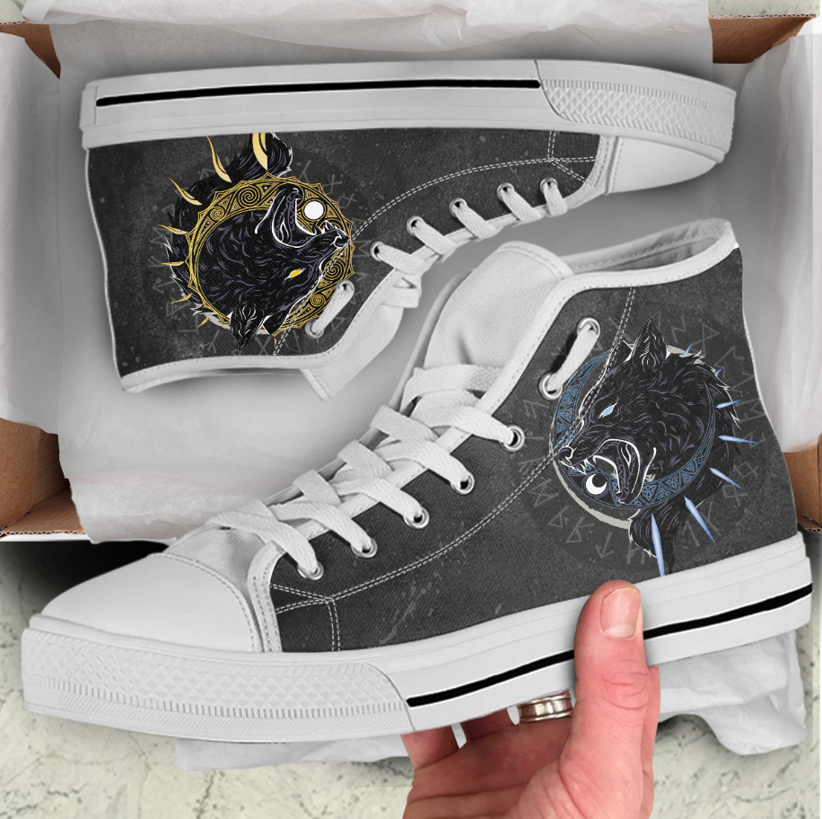 Viking High Top Shoes Viking Skoll and Hati Norse RLT12