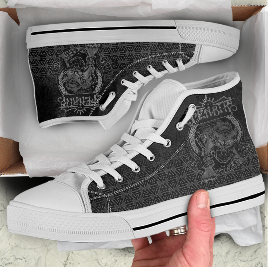 Viking High Top Shoes Viking Fenrir Norse 3D RLT12