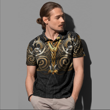 Viking Clothing Viking Valknut Odin Norse Mythology Polo Shirt RLT12