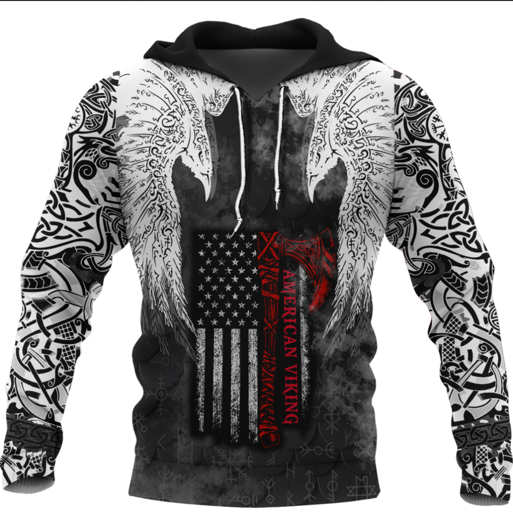 Viking Clothing Viking Mystical Raven American Hoodie RLT12