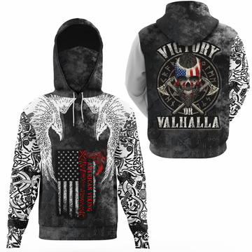 Viking Clothing Viking Mystical Raven American Hoodie Gaiter RLT12