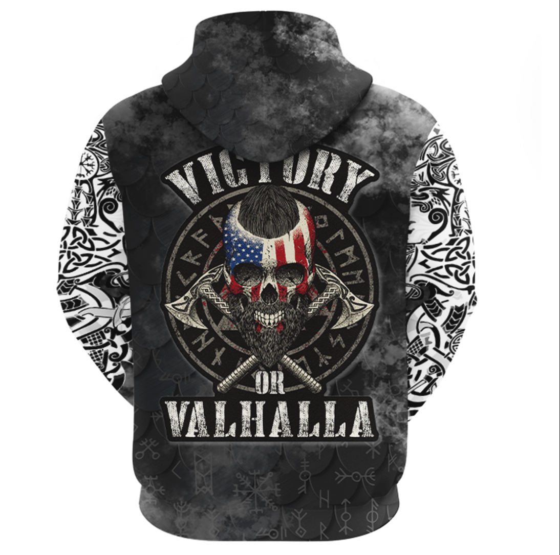 Viking Clothing Viking Mystical Raven American Hoodie Gaiter RLT12