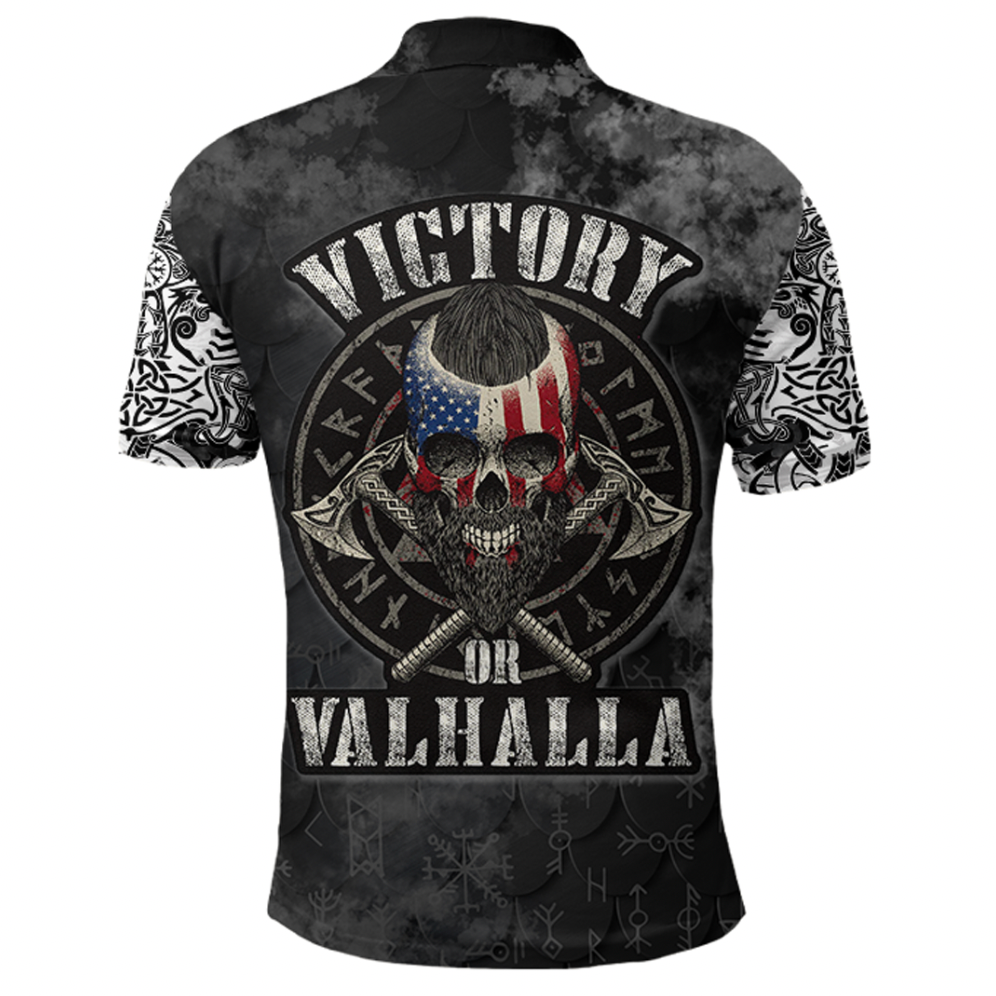 Viking Clothing Viking Mystical Raven American Polo Shirt RLT12