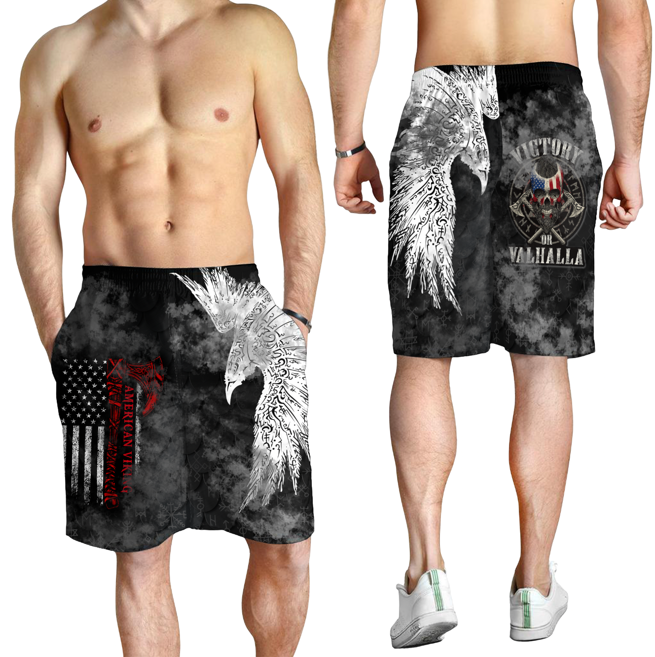 Viking Men's Shorts - Viking Mystical Raven American RLT12