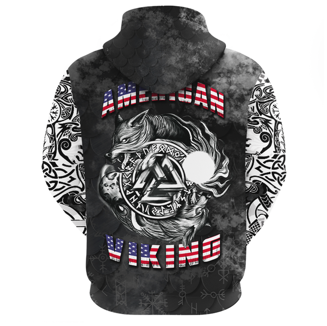 Viking Clothing Hati and Skoll Norse American Viking Hoodie Gaiter RLT12