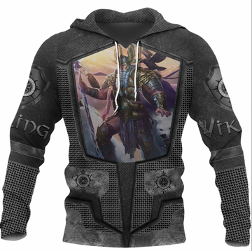 Viking Clothing Armor 3D Style Viking Odin Viking Hoodie RLT12
