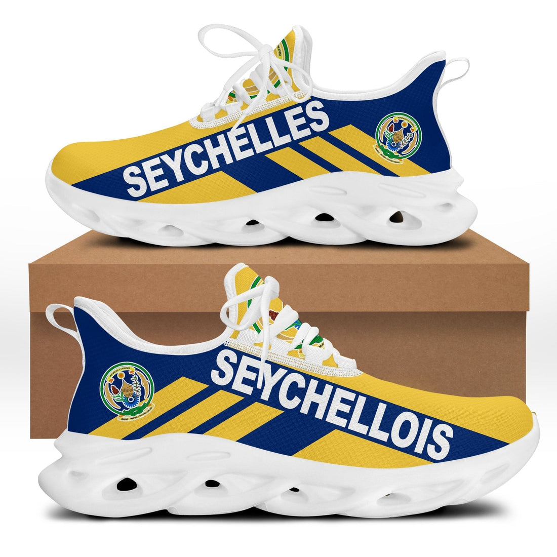 Wonder Print Shop Footwear - Seychelles Stripe Style Clunky Sneakers LT10