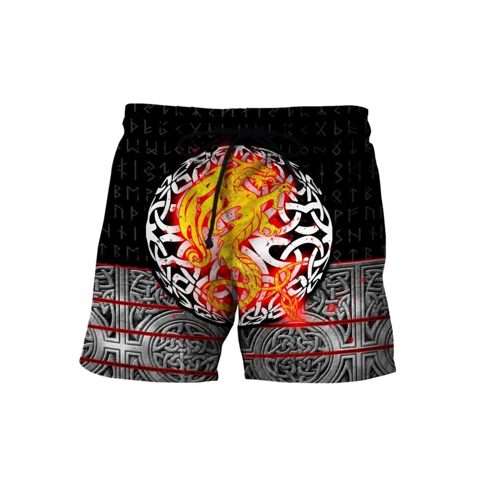 Viking Shorts - Nidhogg Vikings Tattoo 3D RLT12