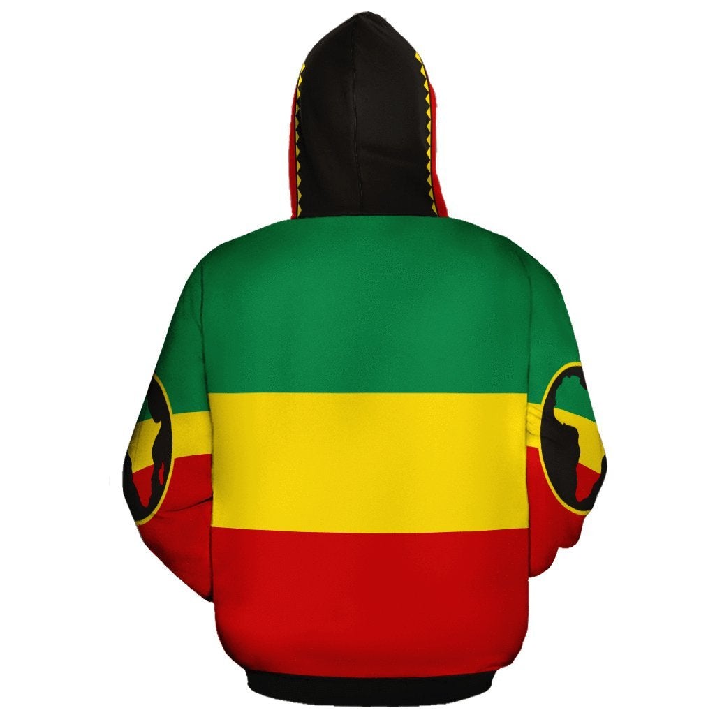African Hoodie Sleeve African Zip Hoodie