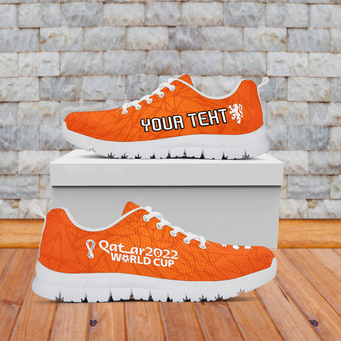 (Custom Personalised) Netherlands Football Sneakers 2022 Soccer World Cup Oranje Champions LT13