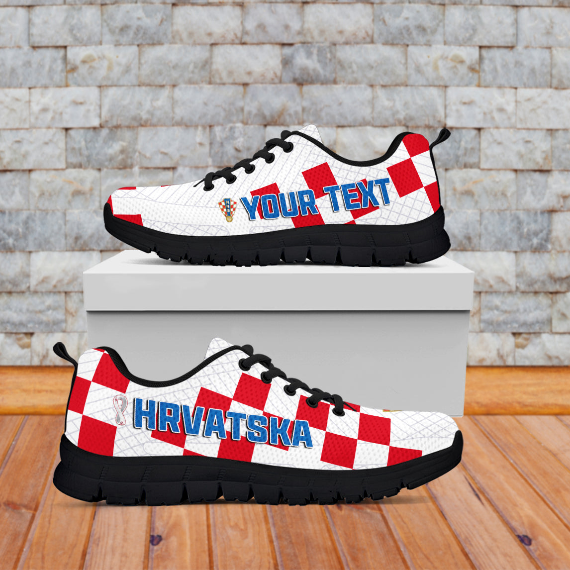 (Custom Personalised) Croatia Football Sneakers Vatreni Hrvatska Champions 2022 World Cup LT13