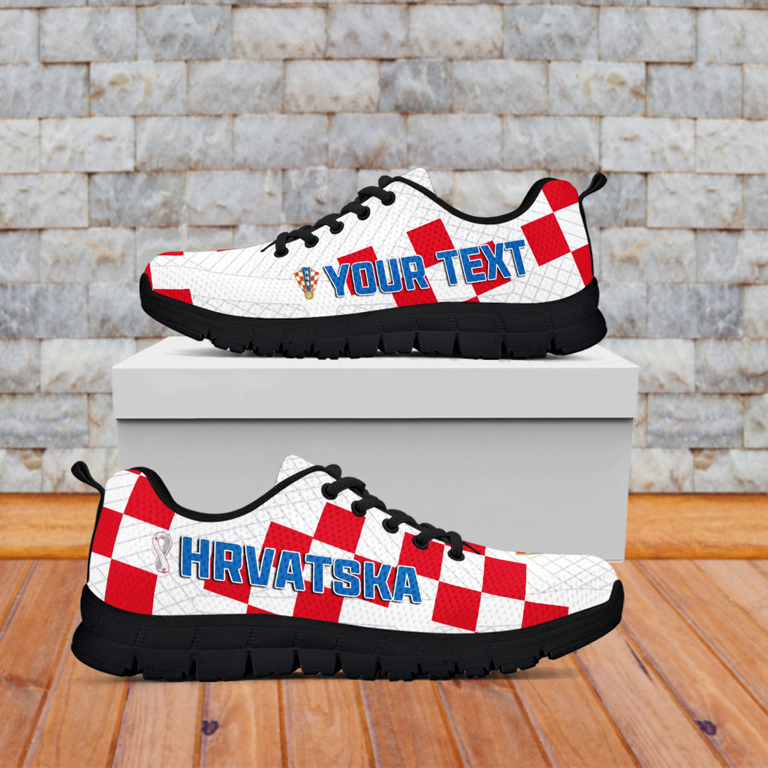 (Custom Personalised) Croatia Football Sneakers Vatreni Hrvatska Champions 2022 World Cup LT13