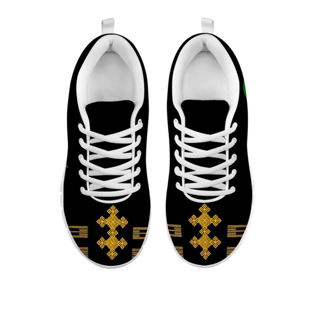 Eritrea Independence Day Sneakers Ethnic African Pattern - Black LT7