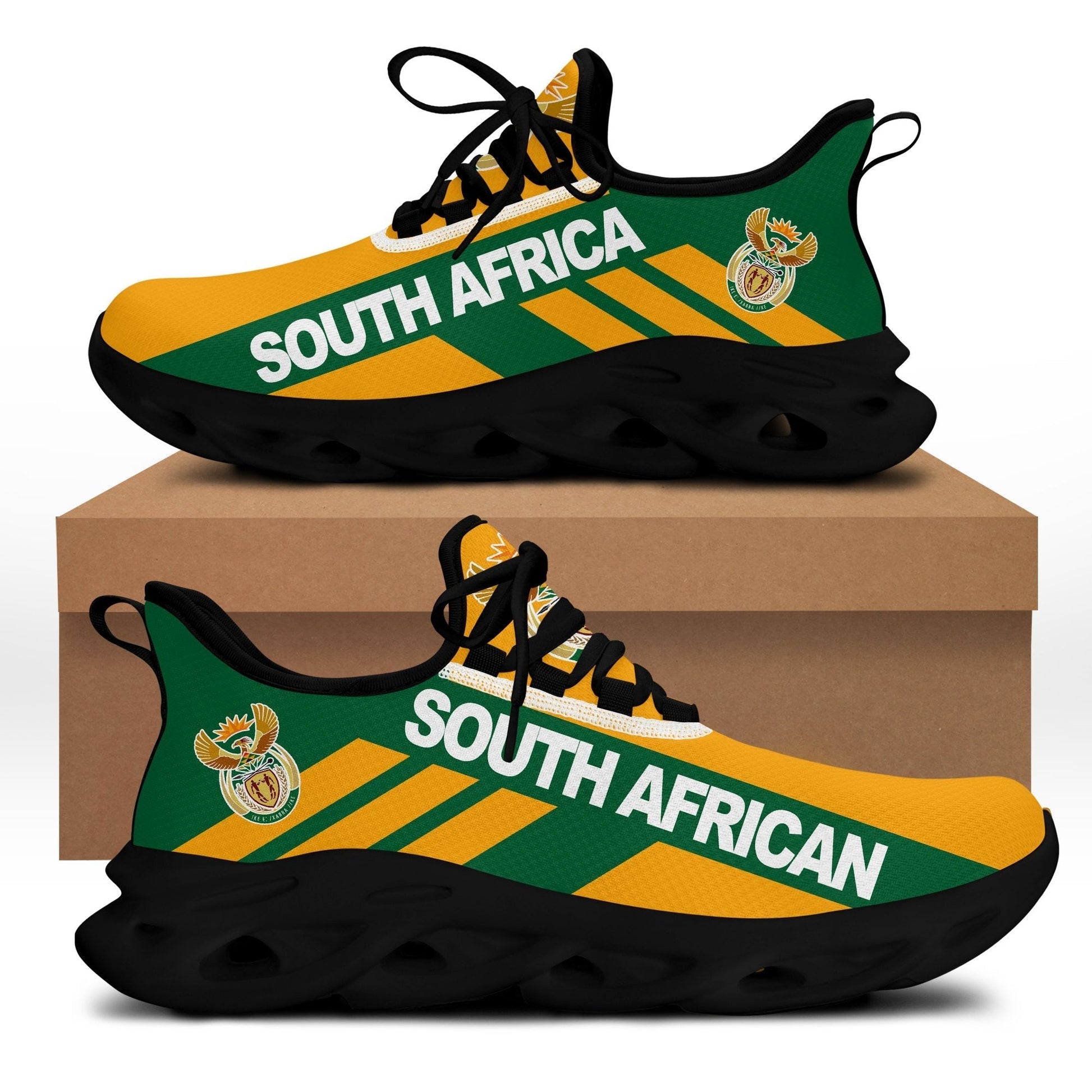 Wonder Print Shop Footwear - South Africa Stripe Style Clunky Sneakers LT10