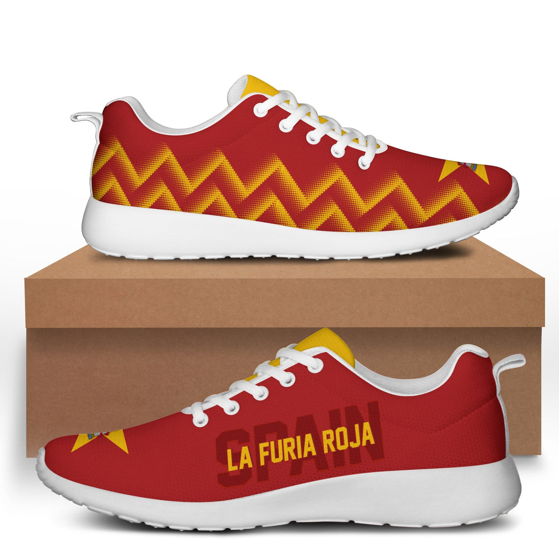 Spain World Cup 2022 Sporty Sneakers The Red Fury LT7