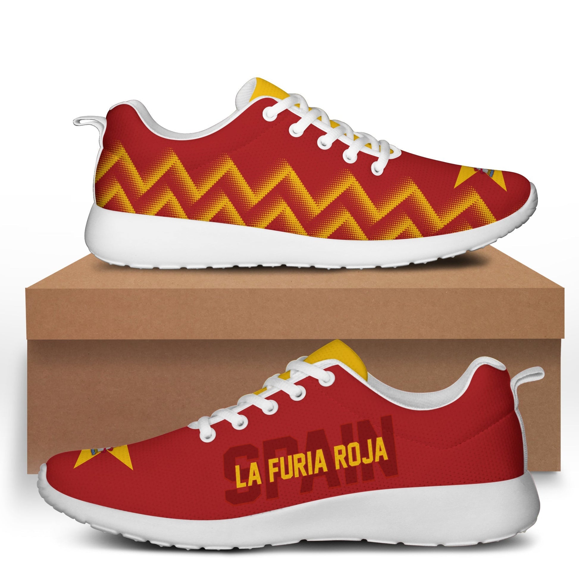 Spain World Cup 2022 Sporty Sneakers The Red Fury LT7