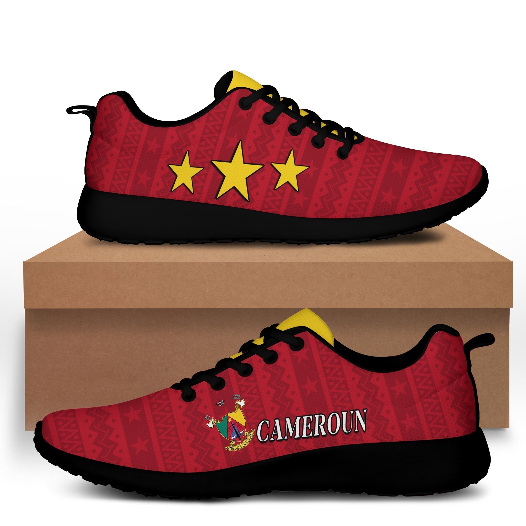 Cameroon Sporty Sneakers Independence Day Cameroonians Pattern LT13