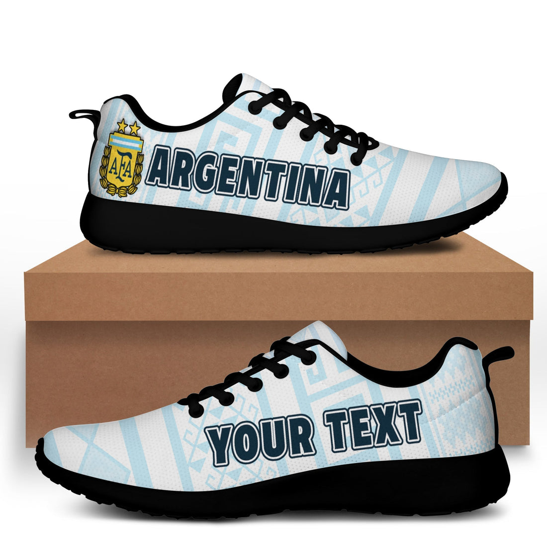 (Custom Personalised) Argentina Football 2022 Sporty Sneakers Vamos La Albiceleste LT14