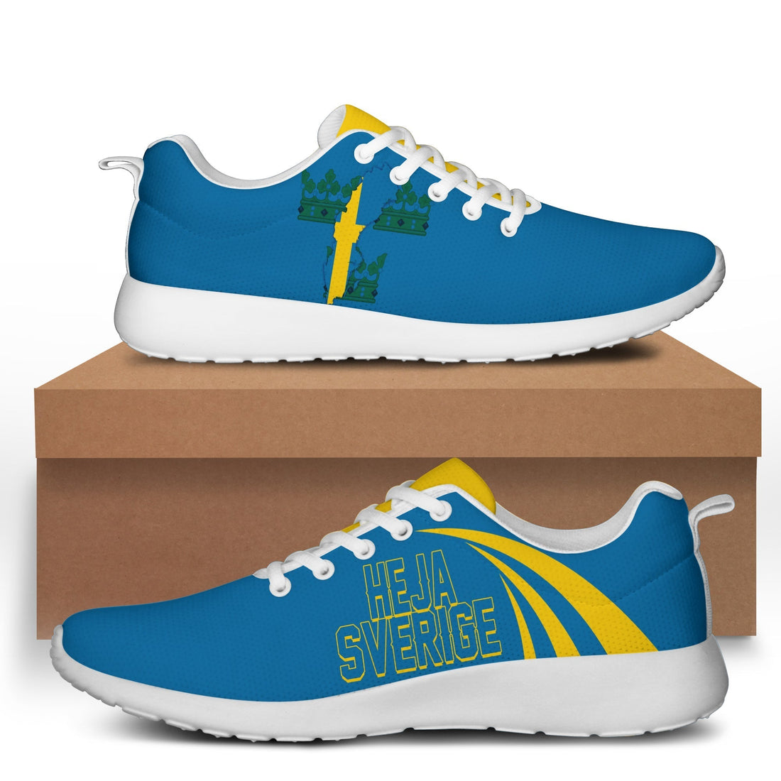 Sweden Three Crowns Sporty Sneakers Heja Sverige LT7