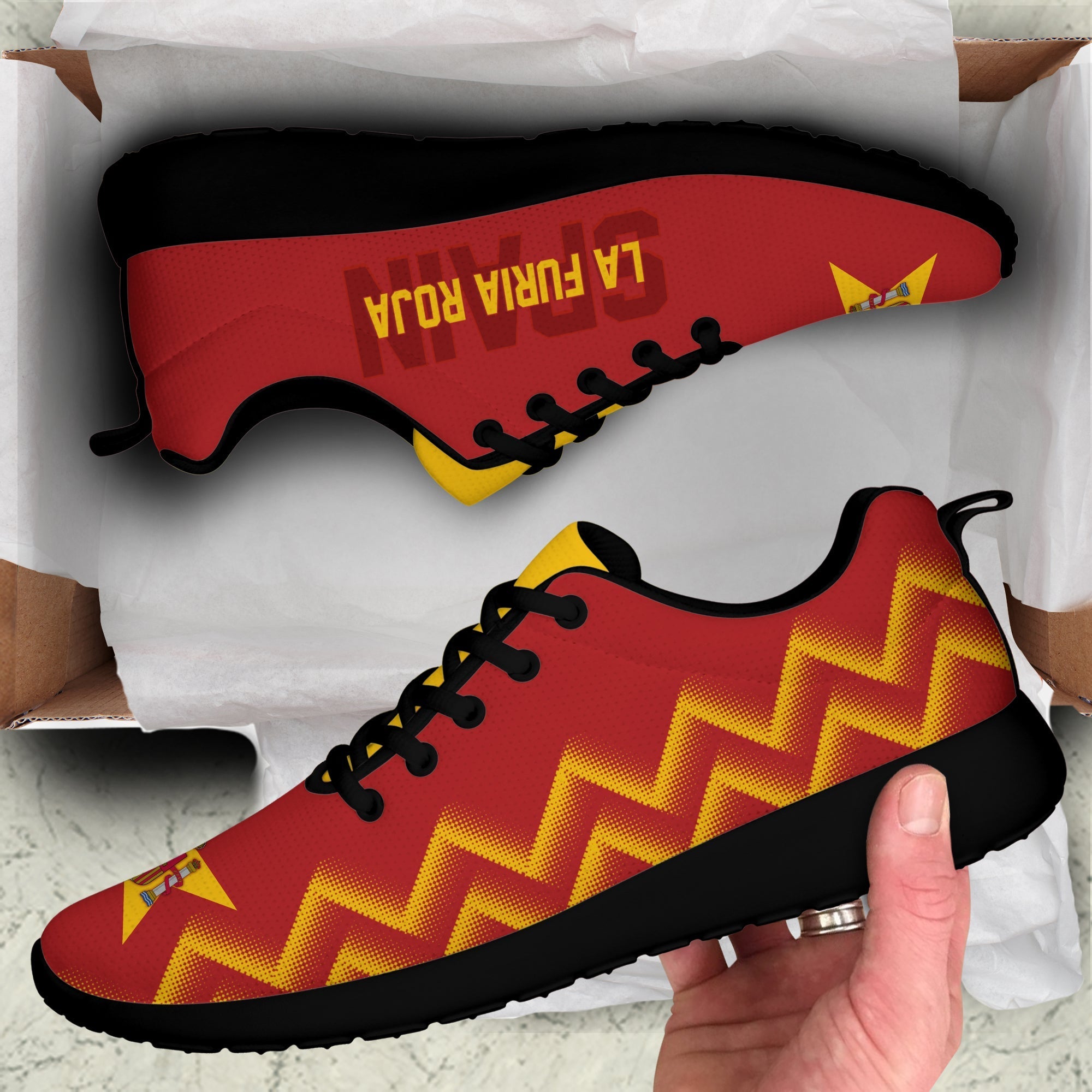 Spain World Cup 2022 Sporty Sneakers The Red Fury LT7