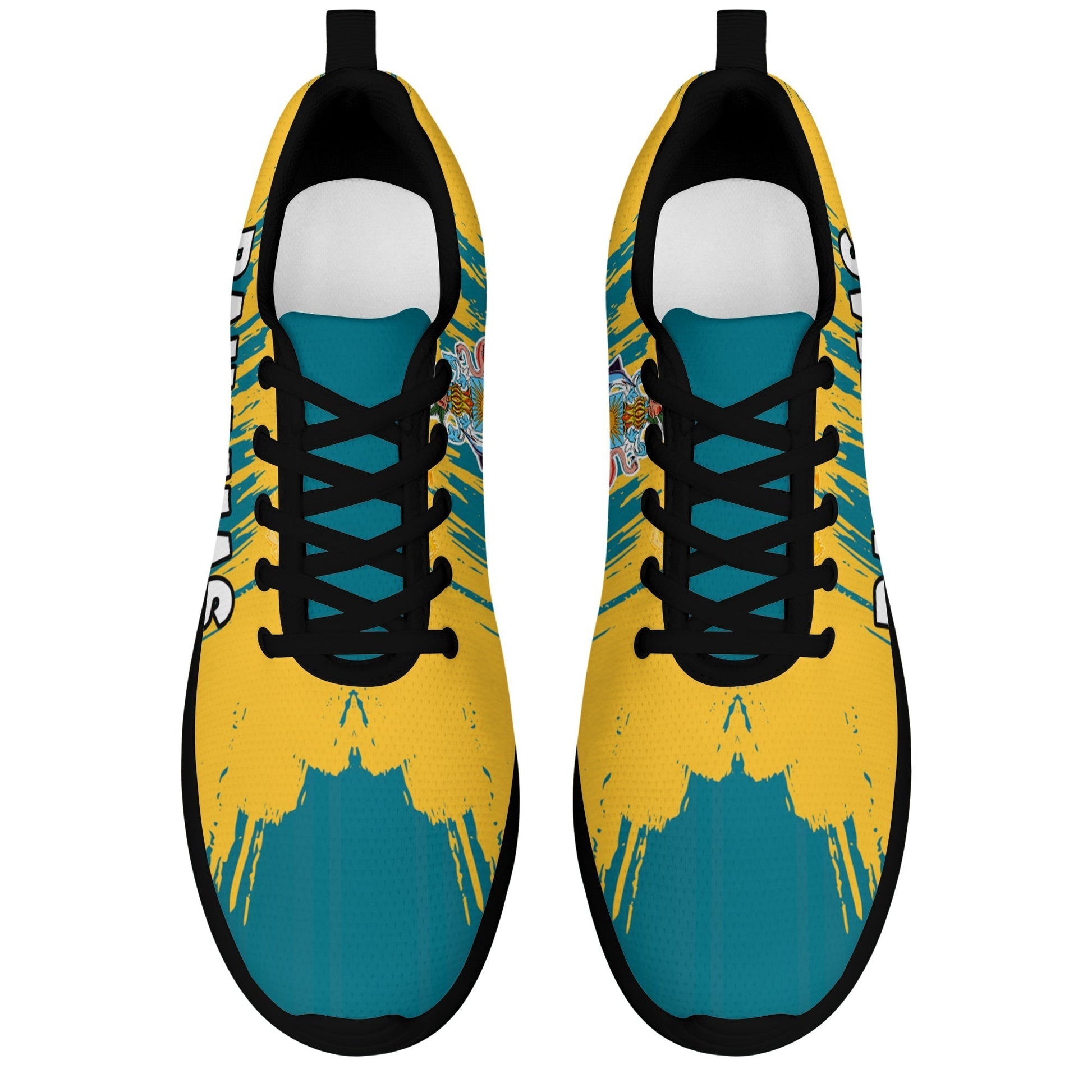 Bahamas Sporty Sneakers Blue Marlin With Bahamian Coat Of Arms LT14