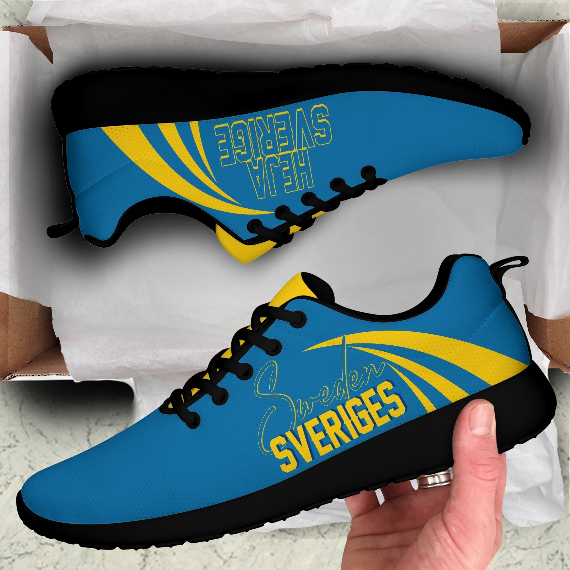 Sweden Three Crowns Sporty Sneakers Heja Sverige LT7