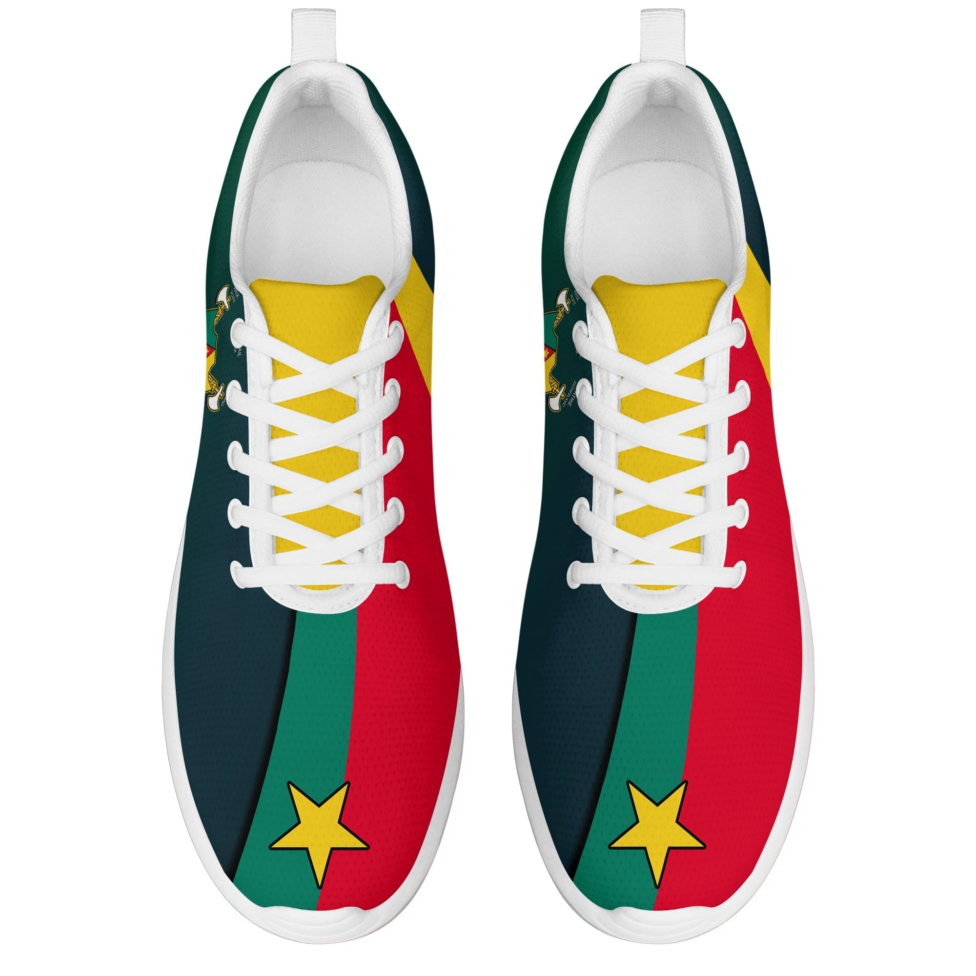 Cameroon Sporty Sneakers Map Cameroun Style Flag LT13