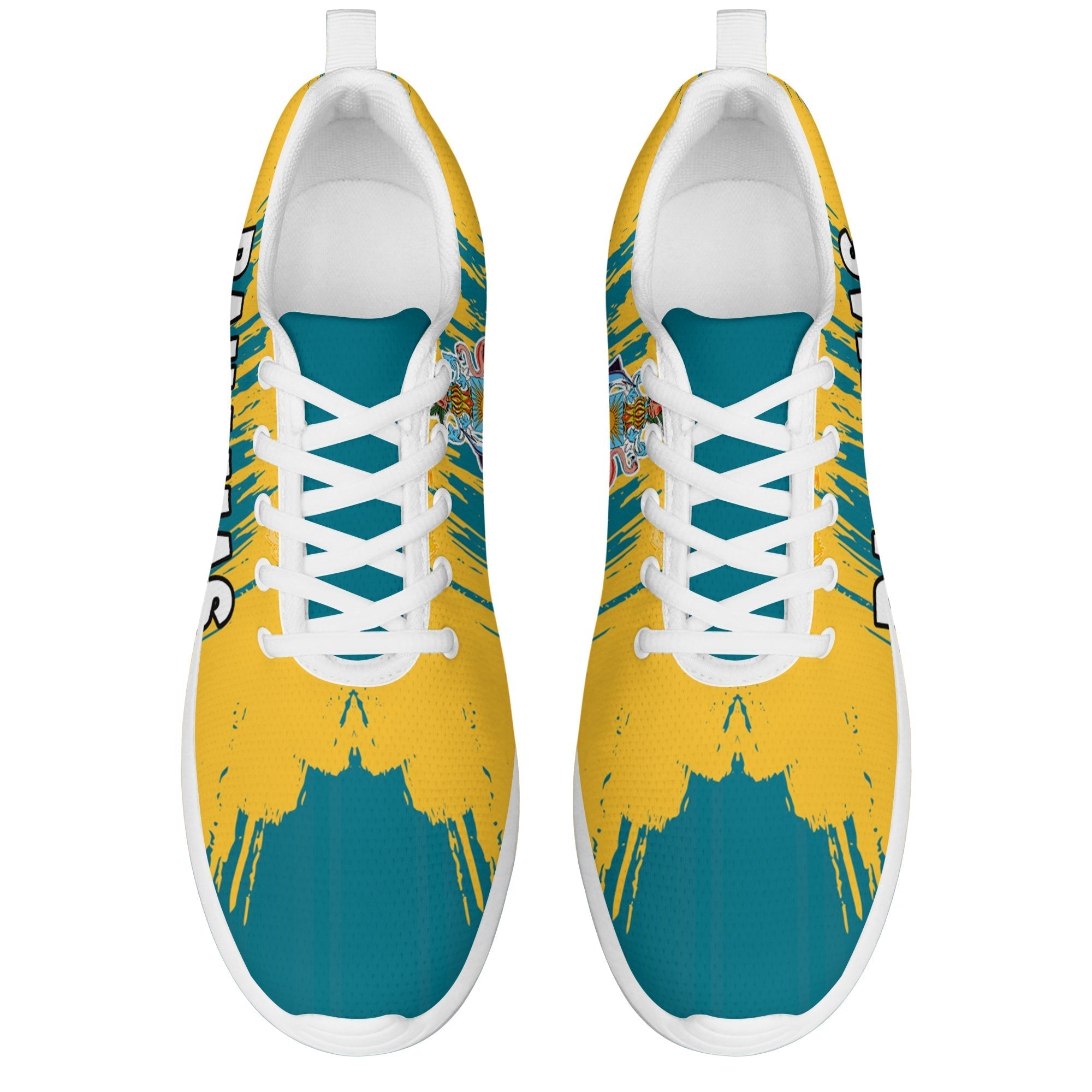 Bahamas Sporty Sneakers Blue Marlin With Bahamian Coat Of Arms LT14
