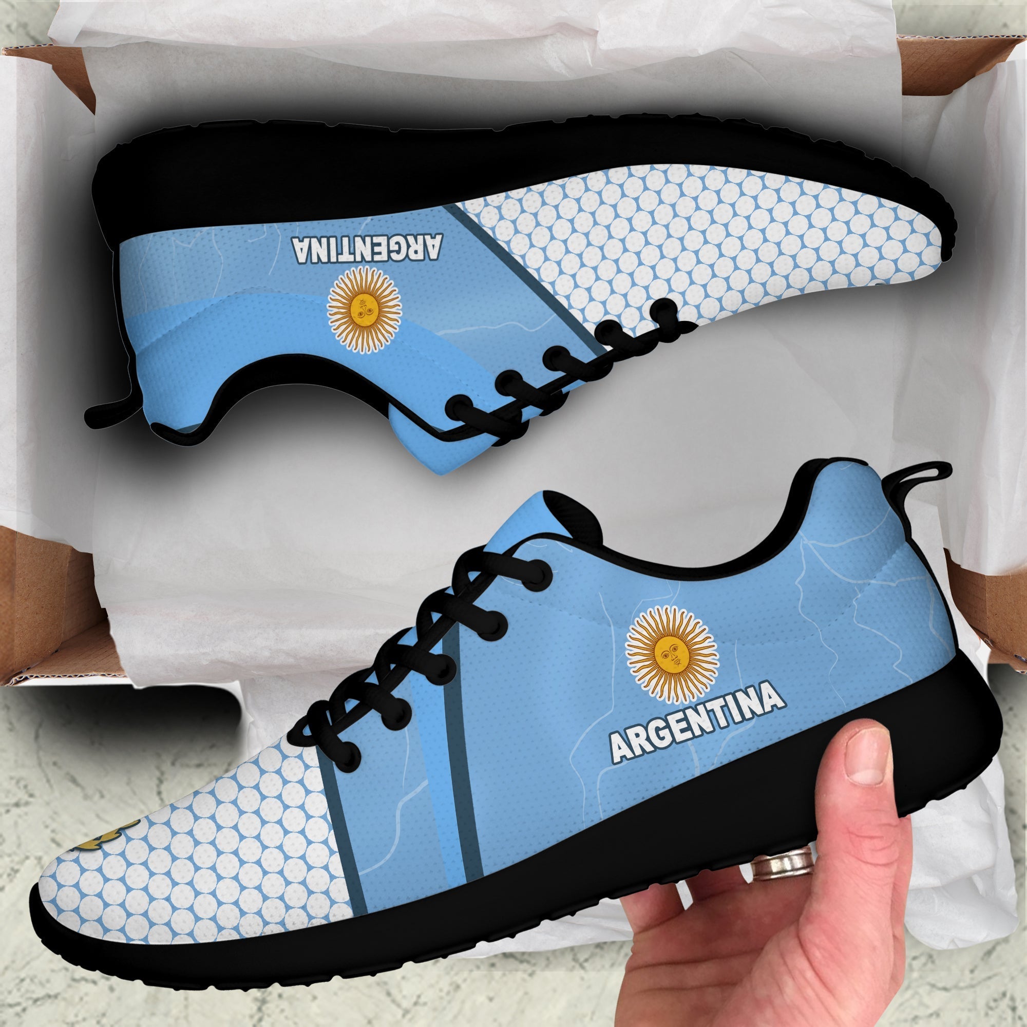 Argentina Football 2022 Sporty Sneakers Champions Blue Sky May Sun Ver.01 LT13