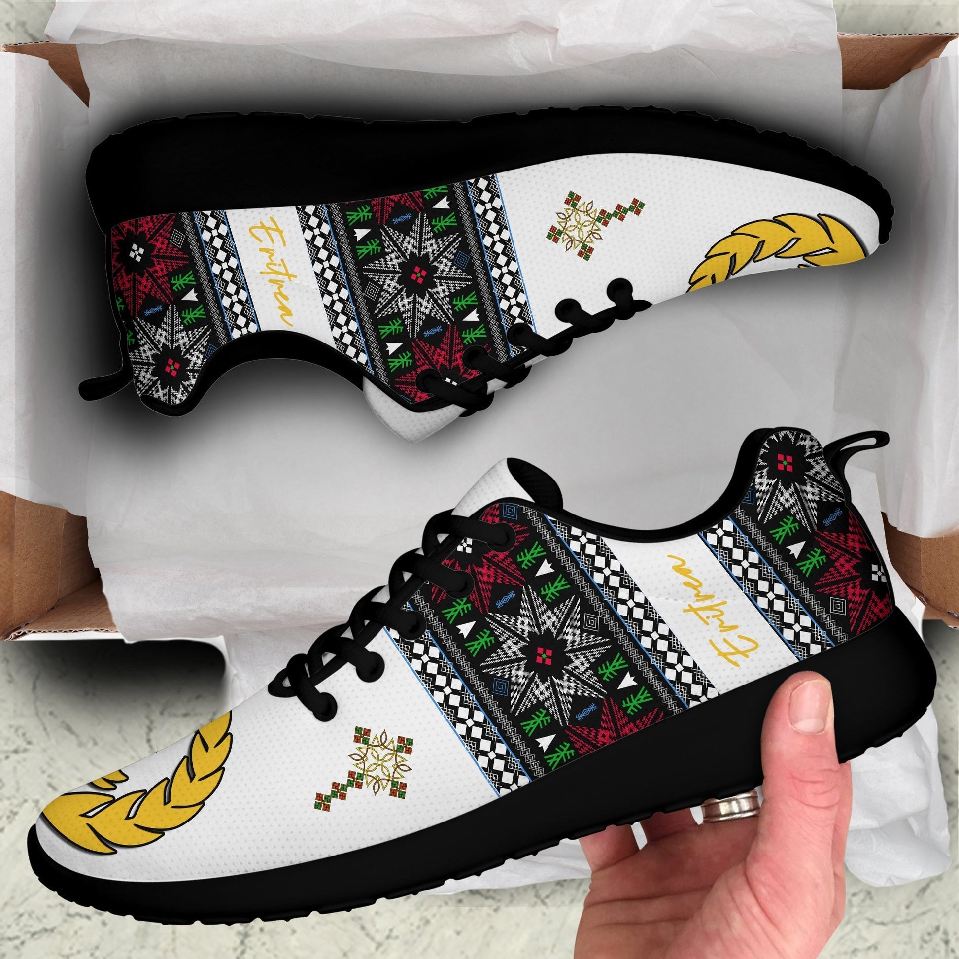 Eritrea Cross Sporty Sneakers Independence Day Proud Eritrean LT13