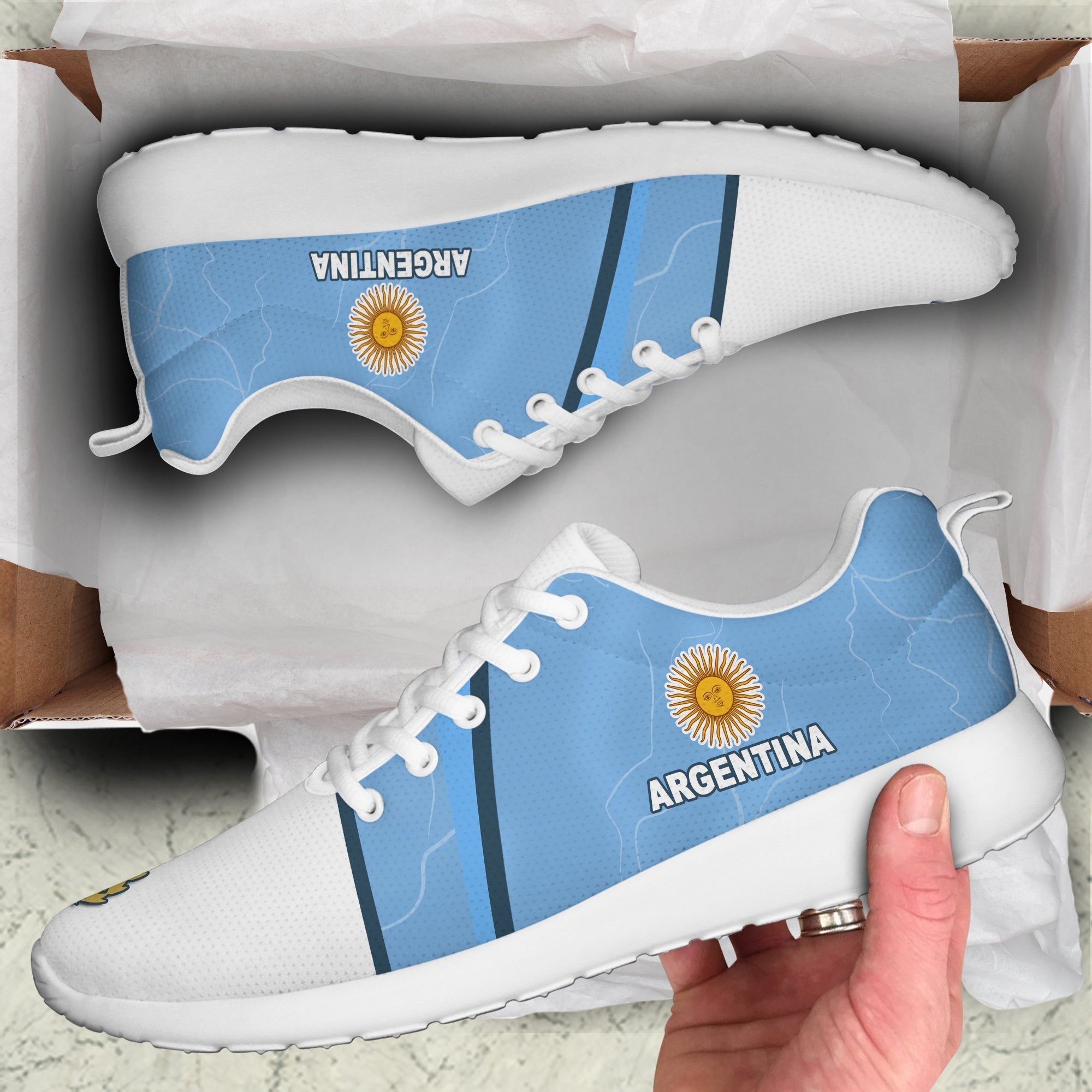 Argentina Football 2022 Sporty Sneakers Champions Blue Sky May Sun Ver.02 LT13