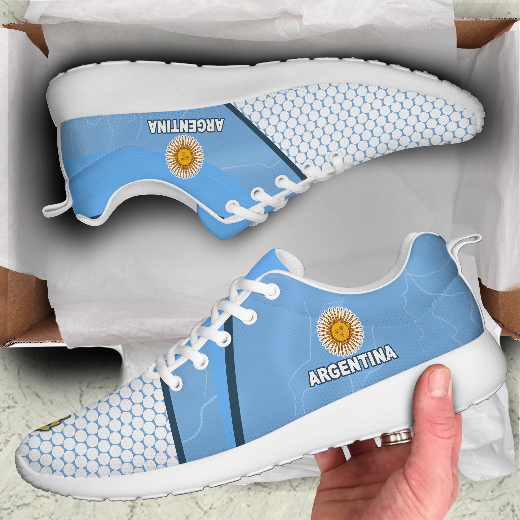 Argentina Football 2022 Sporty Sneakers Champions Blue Sky May Sun Ver.01 LT13