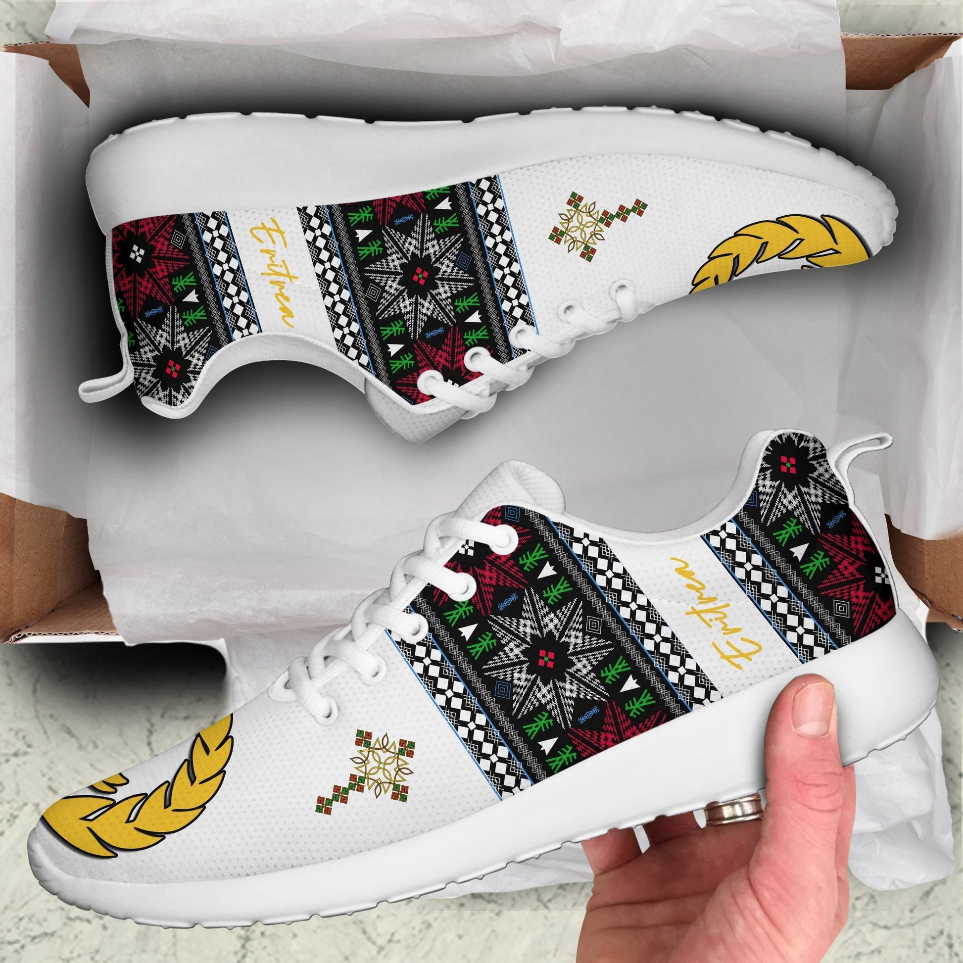 Eritrea Cross Sporty Sneakers Independence Day Proud Eritrean LT13