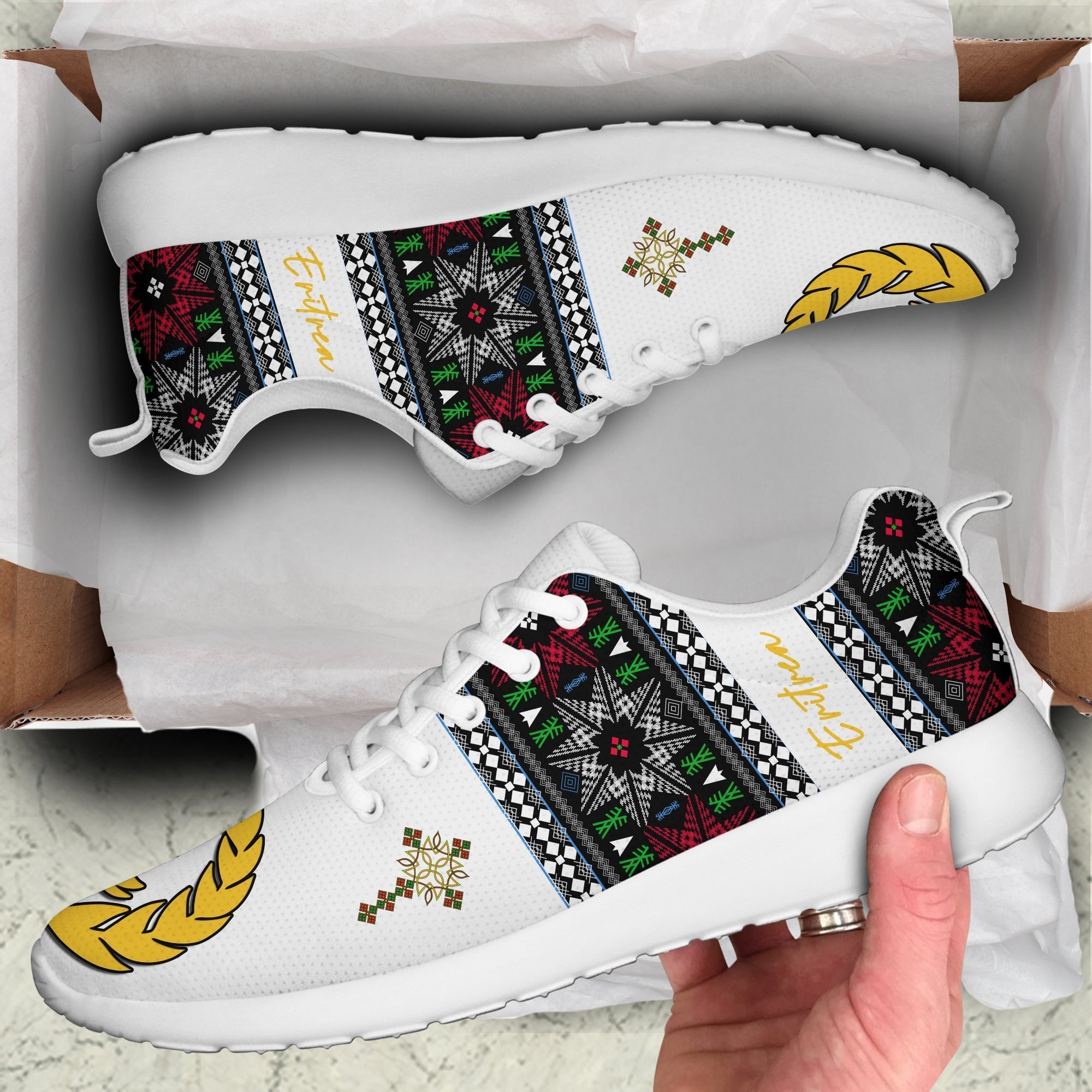 Eritrea Cross Sporty Sneakers Independence Day Proud Eritrean LT13