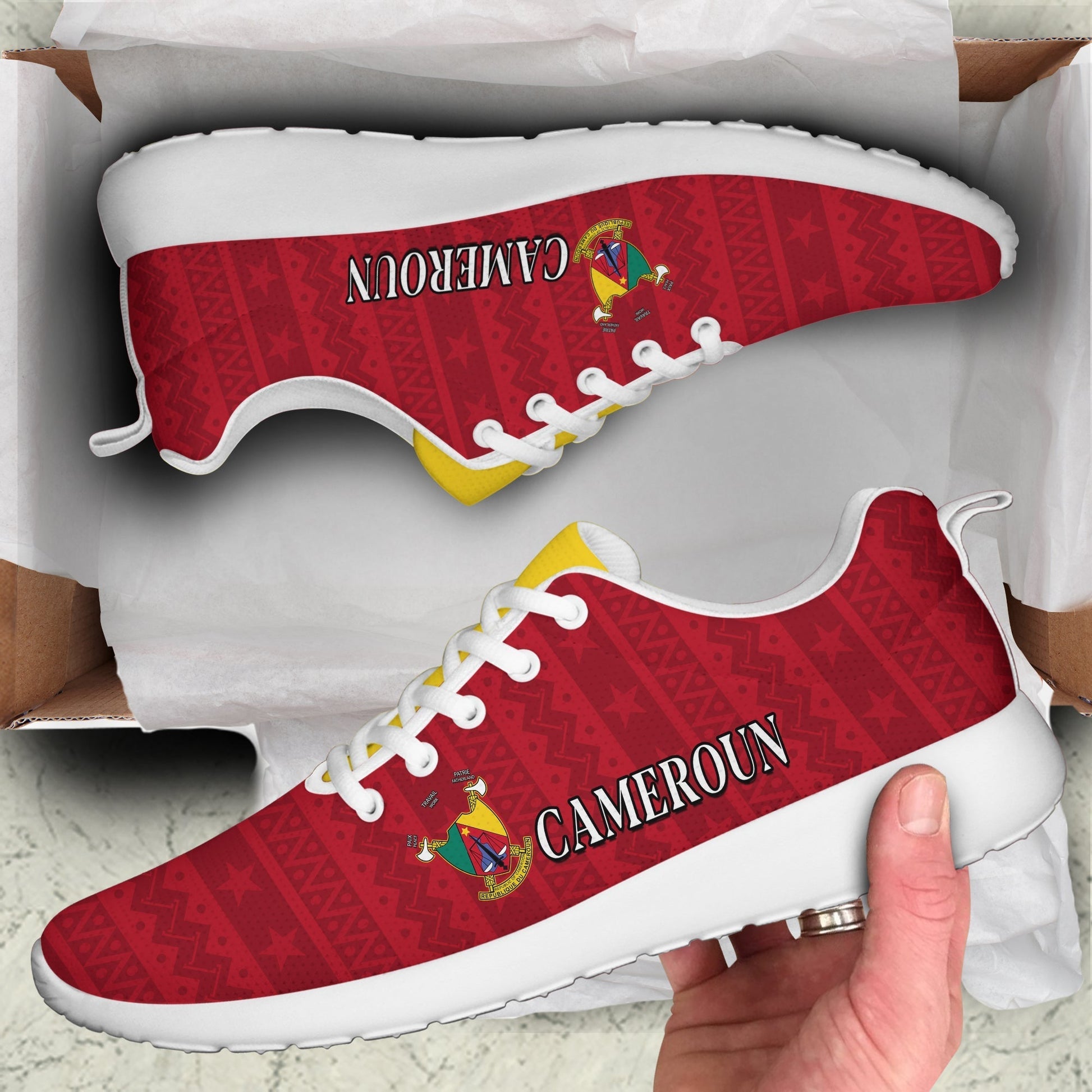 Cameroon Sporty Sneakers Independence Day Cameroonians Pattern LT13