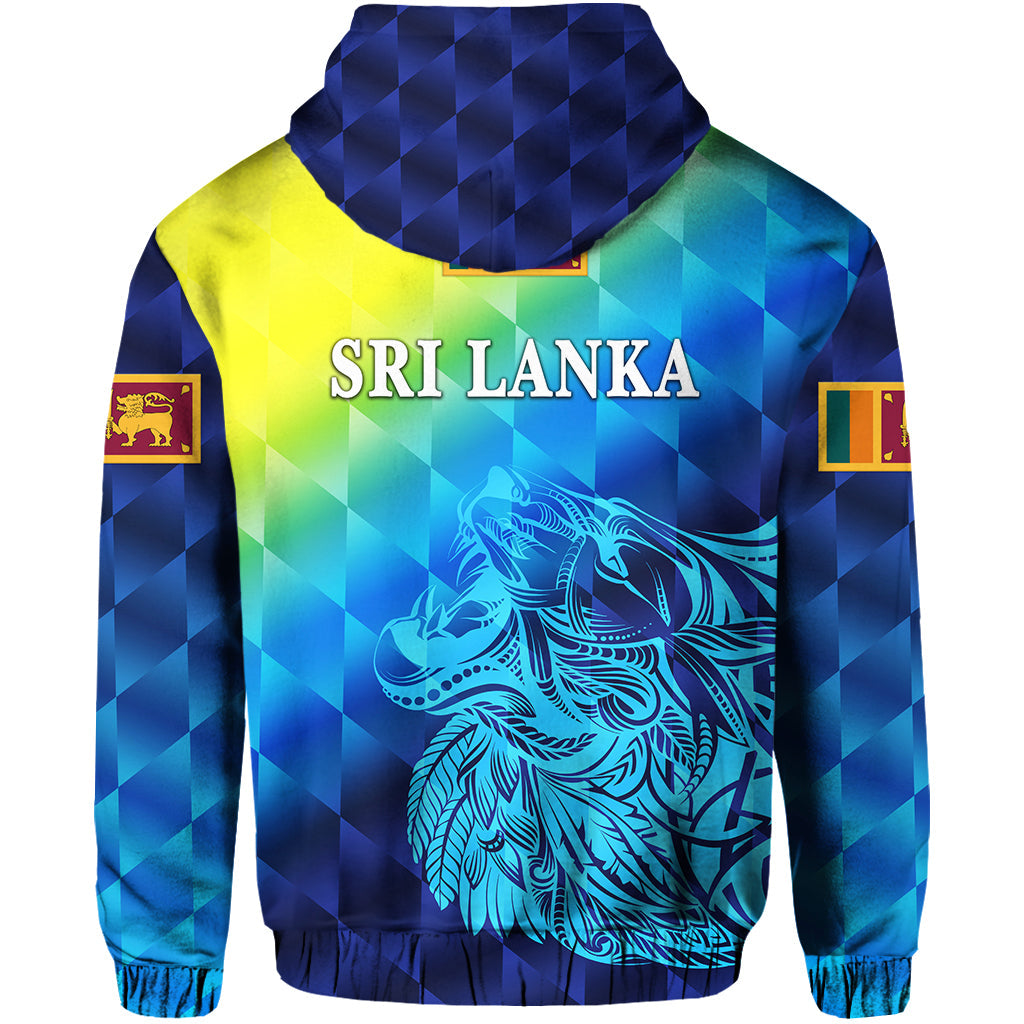 Sri Lanka Zip Hoodie Lion Vibes LT8