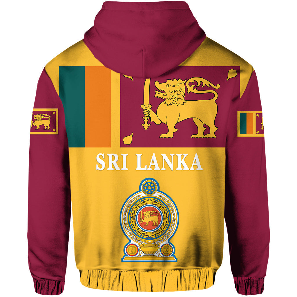 Sri Lanka Zip Hoodie Flag Vibes LT8